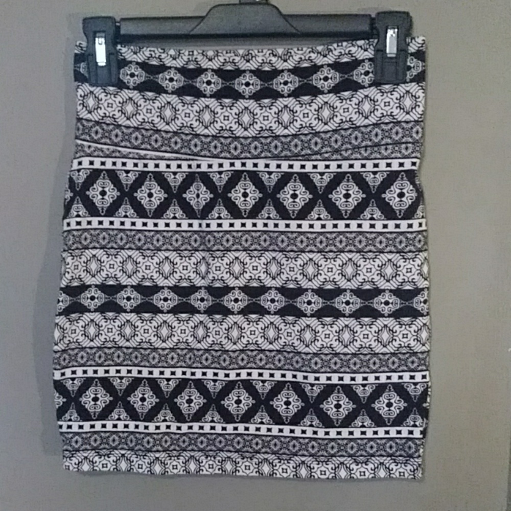 Black and white skirt